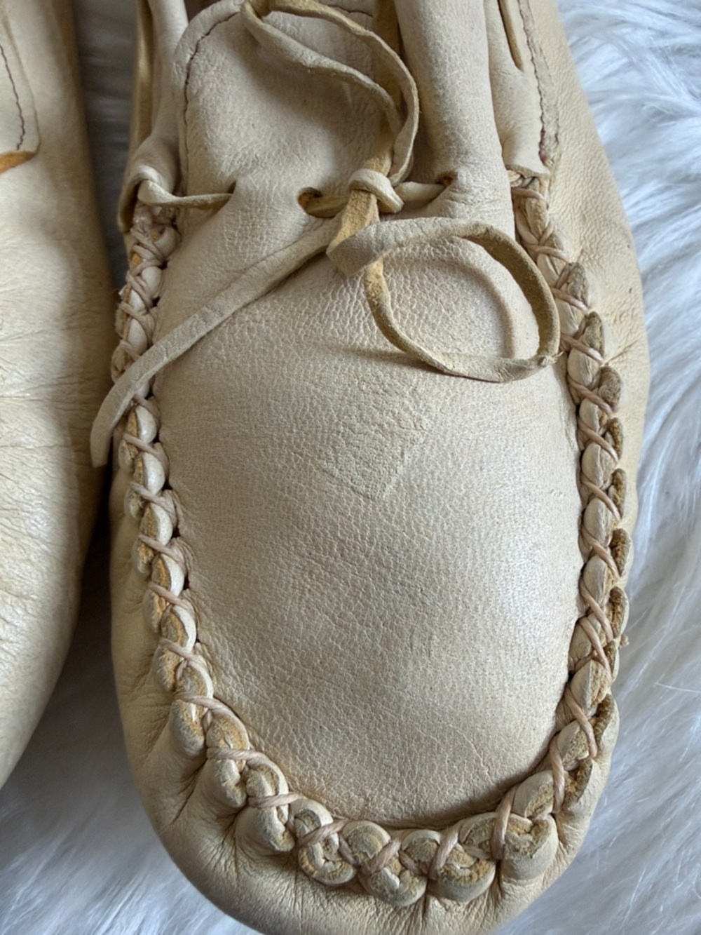 Leather Moccasin Slip-On Loafers in Tan SIZE 9 MENS - Picture 5 of 8